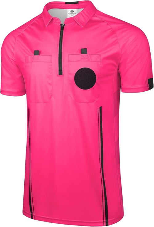 FitsT4 Soccer Referee Jersey - Short Sleeve Pro Referee Shirt for Ultimate Comfort & Performance