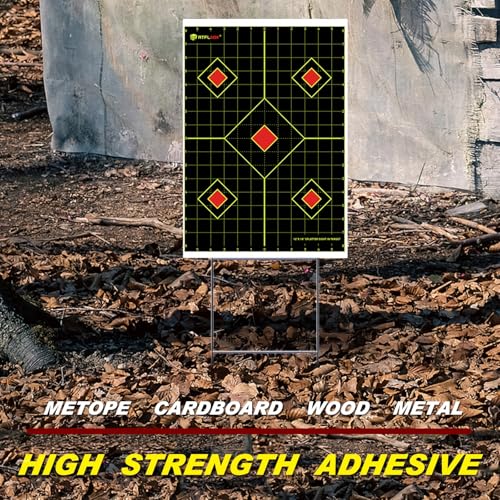 25 Pack Atflbox 12x18 inch Splatter Paper Shooting Targets with Adhesive Stickers