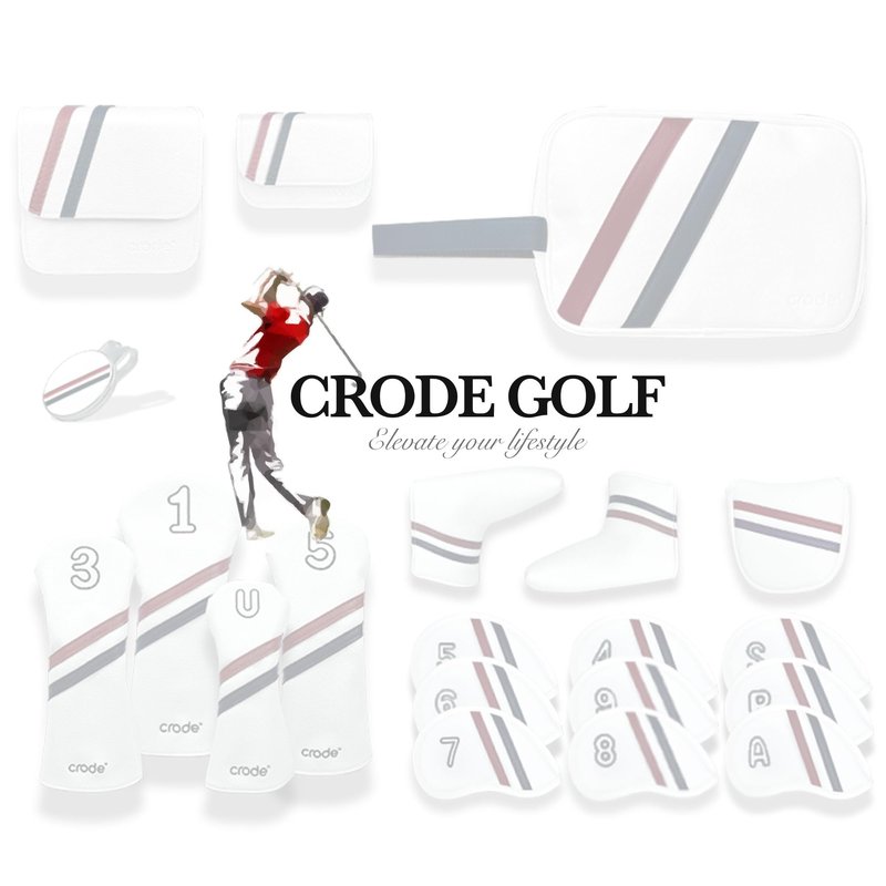 CRODE Golf Ball Bag and Tee Holder with Ball Marker, 3 in 1 Golf Ball Storage Carry Pouch, Premium Leather (1-Ball)