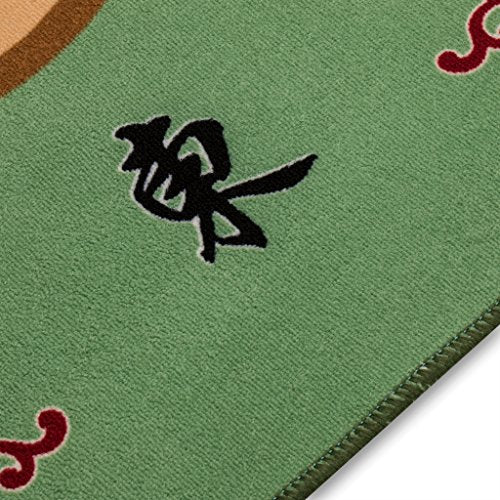 Green Mahjong Table Cover 31.1 Inch Non-Slip Synthetic Fiber Protects Games