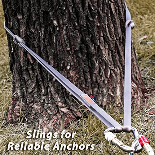 16mm Nylon Sling Runner - 22kN, CE Certified, Gray, 30cm