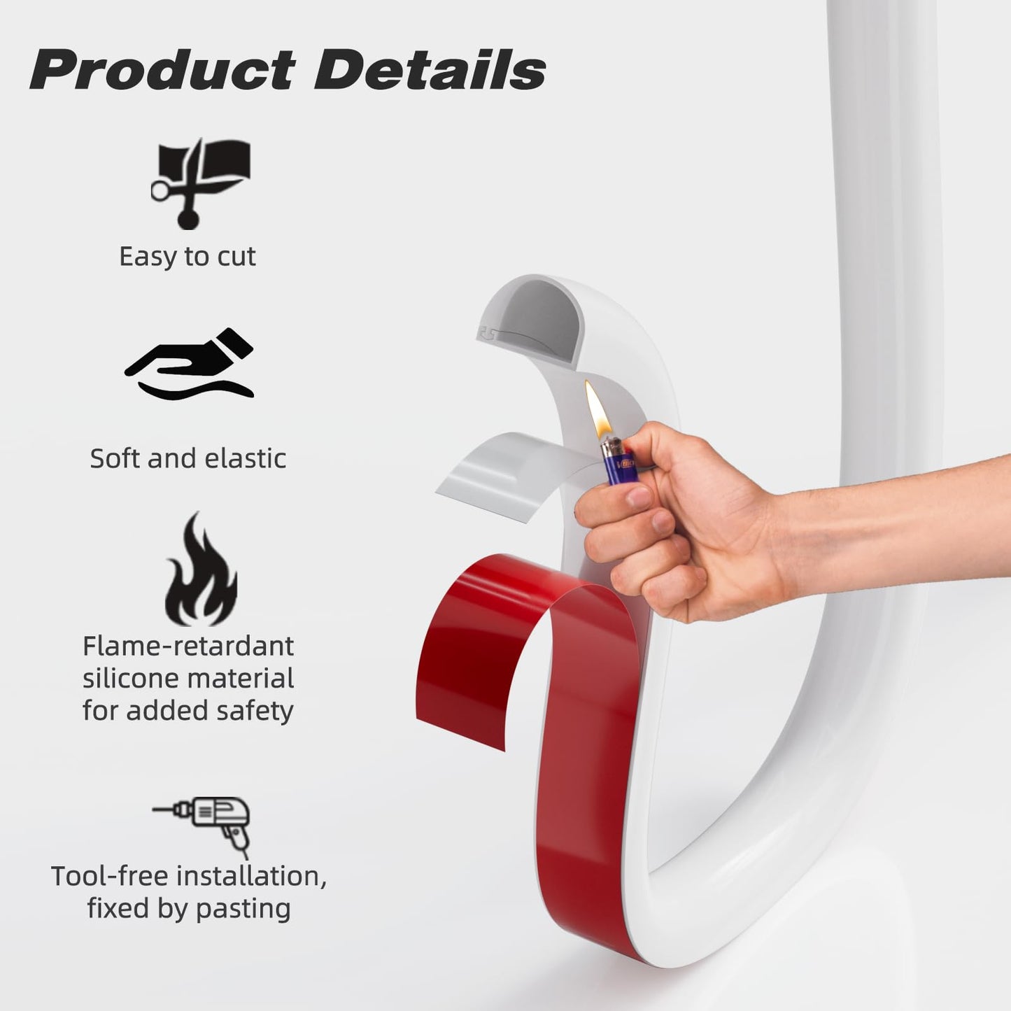 Silicone Cord Hider Wall for 1 Cable,Side-Opening Cord Covers for Wire on Wall,Self-Adhesive Cable Hider Raceway,Small TV Wire Hider, Flexible MINI TV Cord Hider for Wall Mounted TV(39''-White)