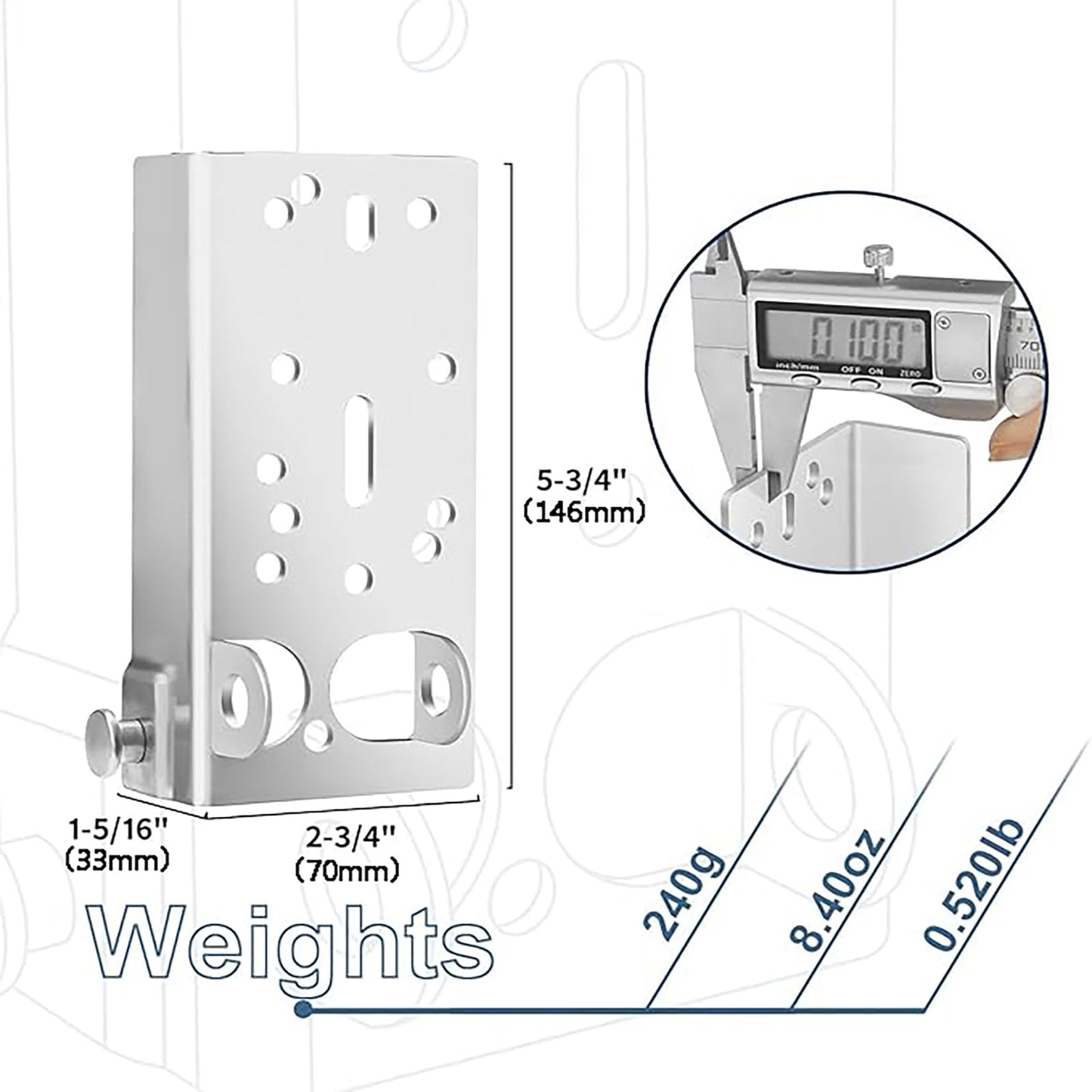Heavy Duty Garage Door Bottom Lifting Bracket - Commercial-Grade Roller Bracket Assembly for Garage Door Maintenance, Compatible with 2” Track Systems and Stem Roller Assemblies (1 Pair)