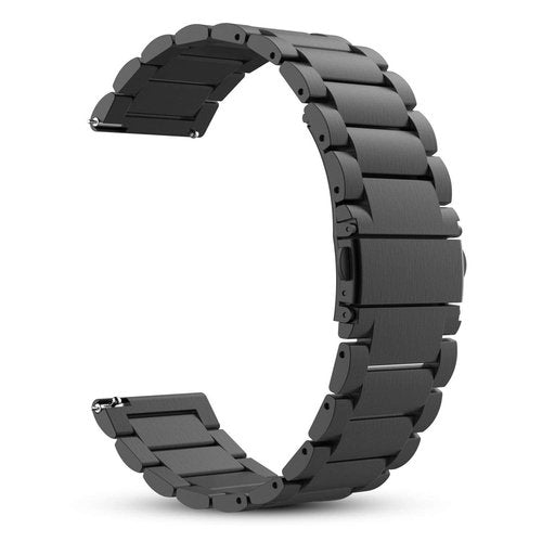 Fintie Metal Band Compatible with Garmin Vivoactive 4 45mm, Garmin Venu 3, Venu 2 45mm, Forerunner 255 46mm, 22mm Quick Release Stainless Steel Metal Strap Accessories, Black