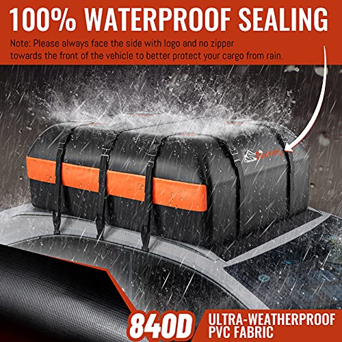 21 Cubic Feet Waterproof Car Rooftop Cargo Carrier Bag