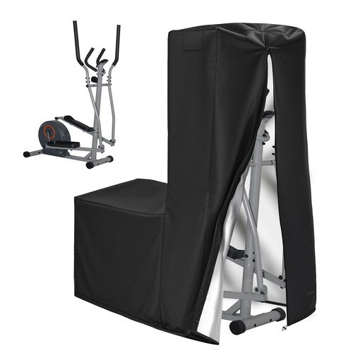Elliptical Cover, 600D Oxford Fabric Covers with Zipper- fit for Elliptical Exercise Machine/Elliptical Trainer Indoor/Outdoor/Home/Gym, Waterproof Dustproof UV Resistant, Black,70.8 * 29 * 65inch