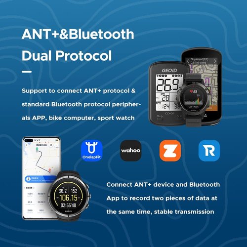 GEOID CS600 Cadence/Speed Sensor - Wireless ANT+/Bluetooth Bicycle RPM Sensor for iOS/Android