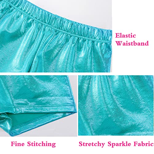 Girls Dance Shorts for Gymnastics - Sparkle Glitter - 5-6 Years