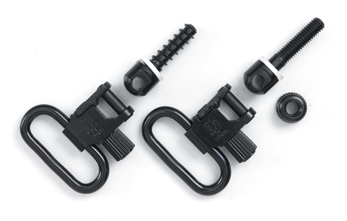 Uncle Mike's QD 115 Bolt Action Machine Screw Type Sling Swivels, Black, 1" (MO10012)