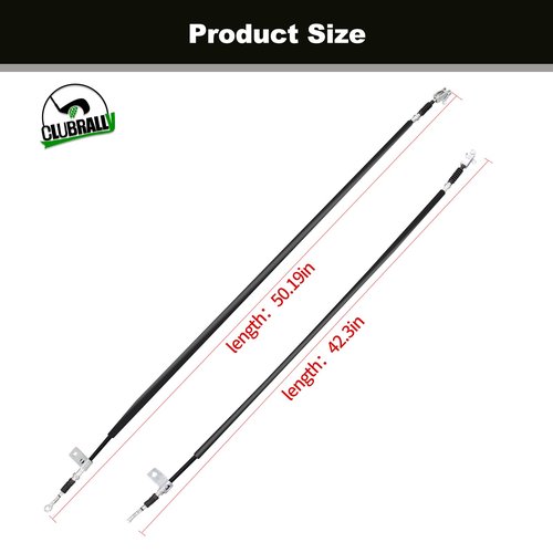 CLUBRALLY Golf Cart Brake Cable Set Applicable to Yamaha G8,G14,G16,G19,G22 Gas and Electric Replaces Passenger Side#JF2-F6351-10 & Driver Side #JF2-F6341-00 (2Pcs)