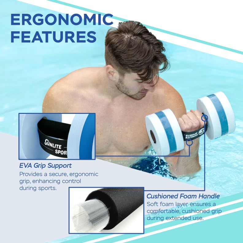 Water Workout Combo Set - High Density Weights & Aqua Cuffs