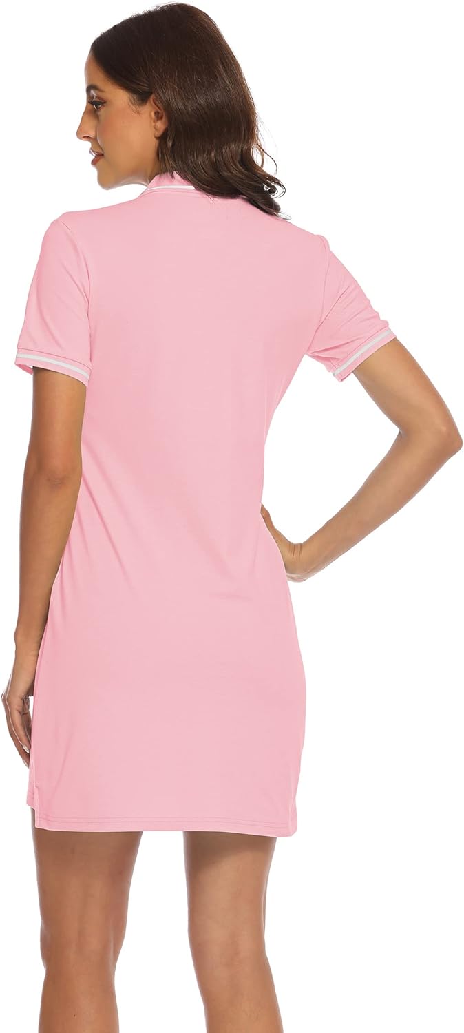 YSENTO Women's Tennis Dress - Short Sleeve UPF 50+ Activewear Polo for Golf | Stylish & Comfortable