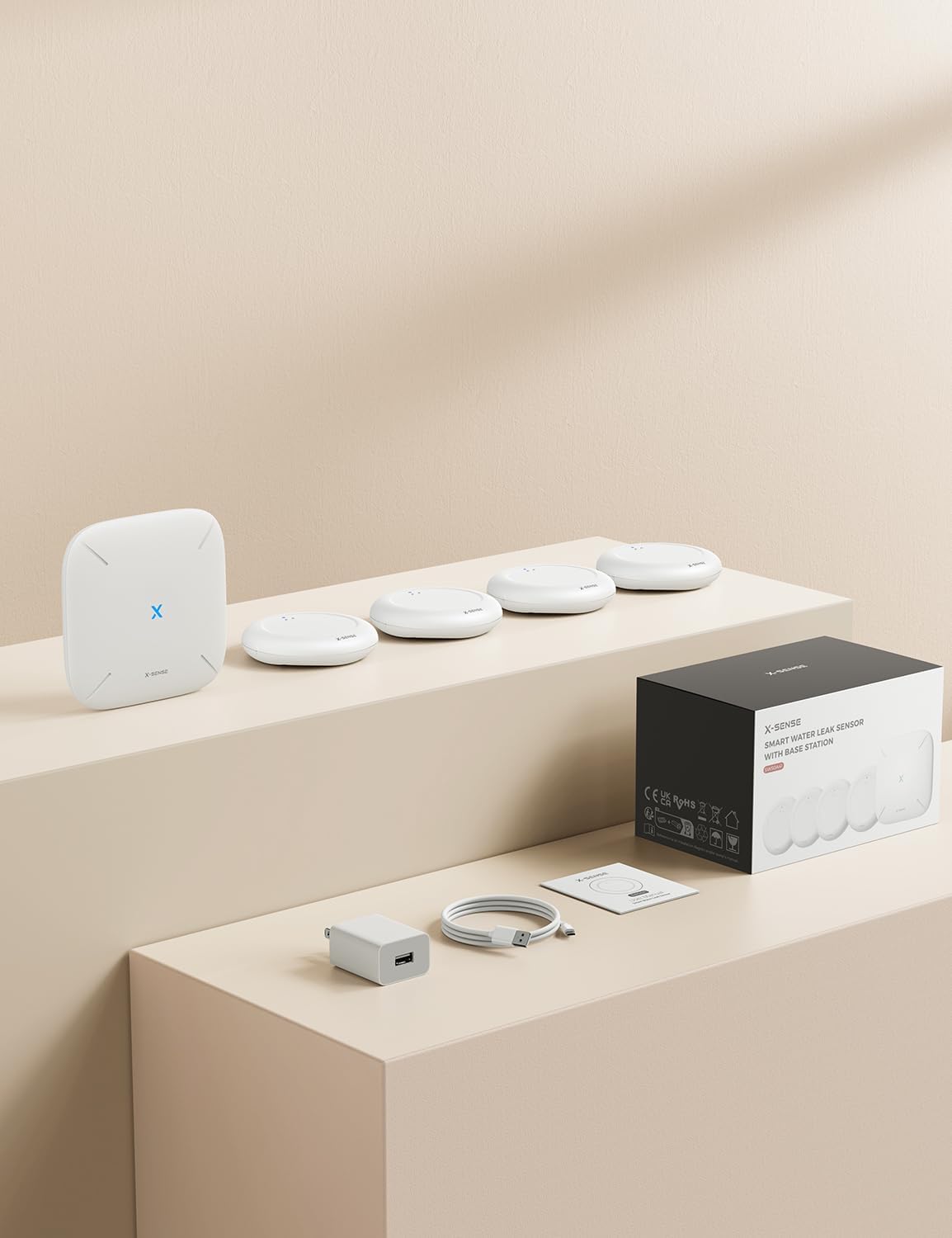 X-Sense Wi-Fi Water Leak Detector Sensor - Model SWS51, Single Pack for SWS54 Kit
