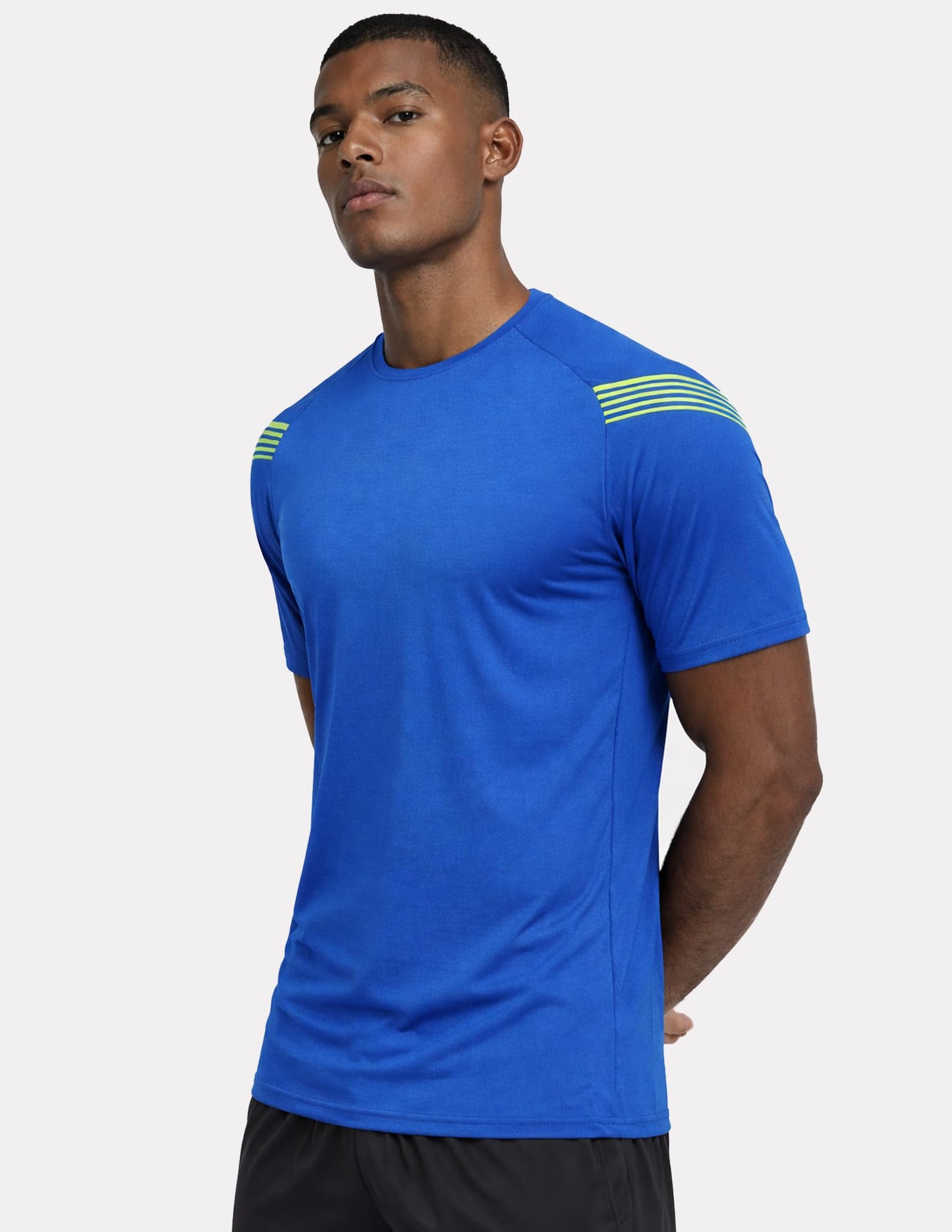 5 Pack Men’s Active Quick Dry Crew Neck T Shirts | Athletic Running Gym Workout Short Sleeve Tee Tops Bulk (Set 2, X-Large)