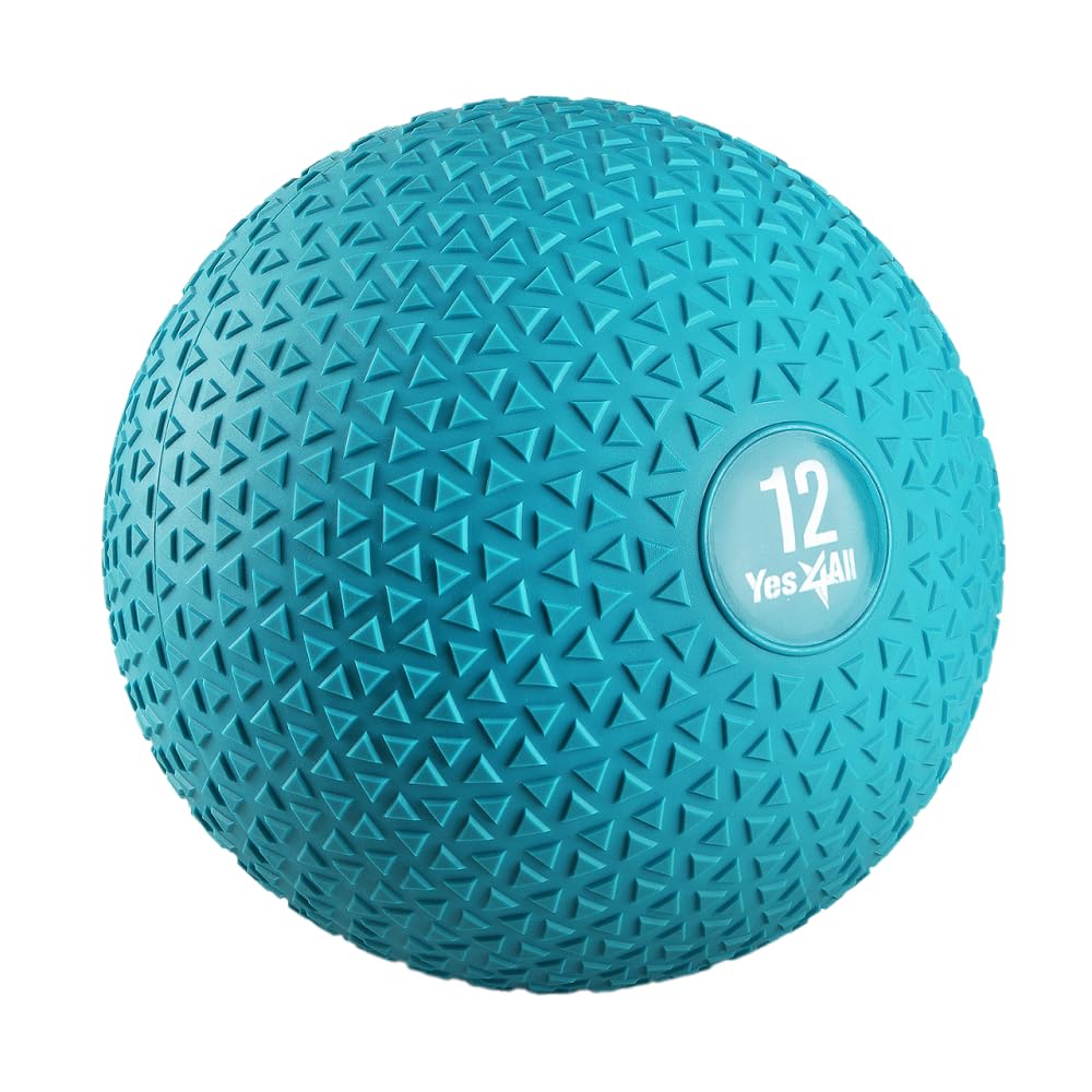 Yes4All Slam Balls, 10-40lb Weighted Ball Weight, Durable PVC Sand Filled Workout Dynamic Slam Ball for Strength Training