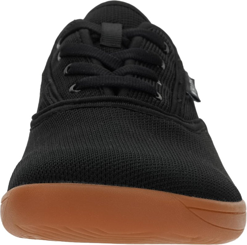 WHITIN Women's Wide Toe Box Barefoot Shoes Zero Drop Sole Sneakers Minimalist Minimus Size 10 10W Bare Feet Running Walking Knit Gym Black Gum 41