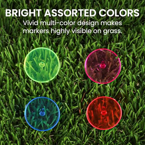 Transparent Golf Ball Markers - 100 Pcs Multicolor Plastic