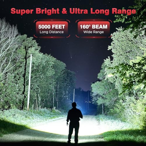 XL 2 Pack Rechargeable 1,500,000 Lumen LED Flashlights with 6 Modes, Zoom, COB Side Light – Sogidon