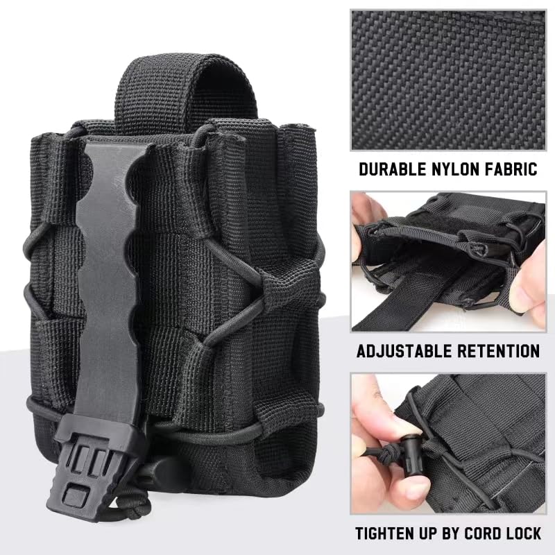 Molle Handcuff Holster Pouch - Tactical Duty Belt - Black