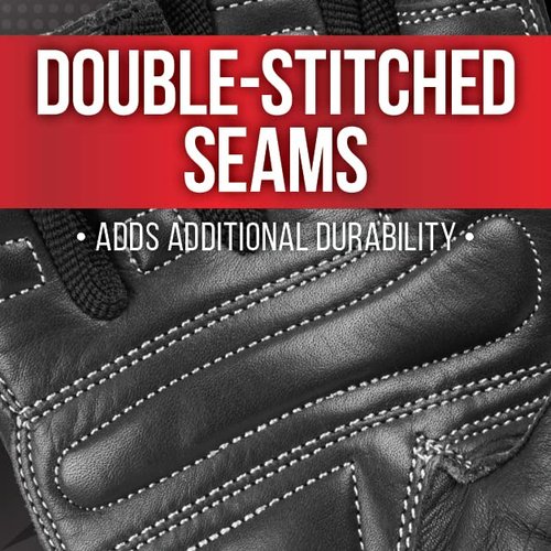 Victor Fitness Series-2 Fingerless Leather Men's Weightlifting Gloves with Full Palm Protection and Wrist Strap Support (Medium, Black)