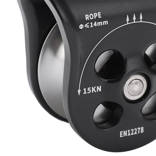 Keenso 30KN Climbing Pulley,Hitch Climber Pulley Climbing Bearing Pulley for Rock Climbing, Rappelling, Zipline Sports