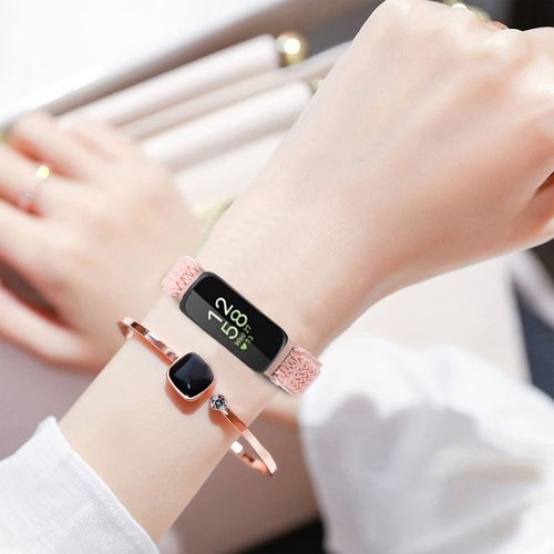 5-Pack Elastic Nylon Bands Compatible with Fitbit Inspire 3/Inspire 2/Inspire HR/Inspire, Breathable Adjustable Replacement Stretchy Nylon Loop Wristband Sport Strap for Women Men, 502