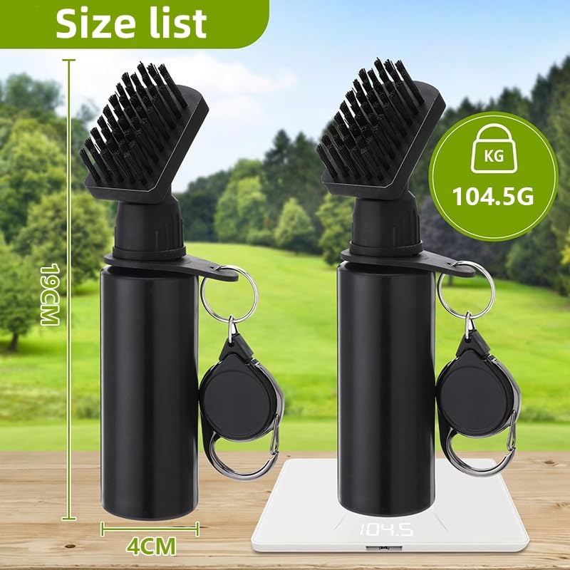 Golf Club Cleaner Brush with Water Spray Bottle - 7.5 Inches