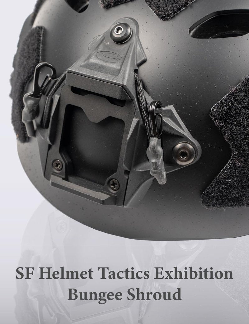 FMATAL GEAR SF Right Angle Vent Hole Fast Helmet, Surface Sandblast Treatment ABS Tactical Helmet for Airsoft, and Outdoor Sports, Lightweight and Adjustable(BK, Large)