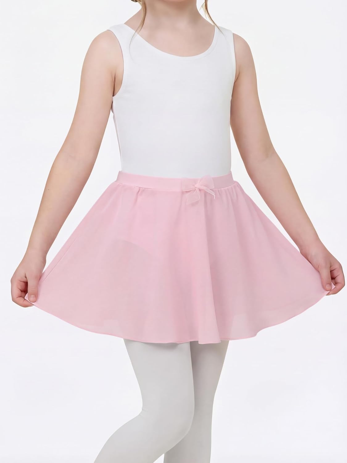 Stelle Girls Ballet Skirt - Chiffon Dance Skirt with Mesh Bowknot & Elastic Waist | Perfect for Ballet