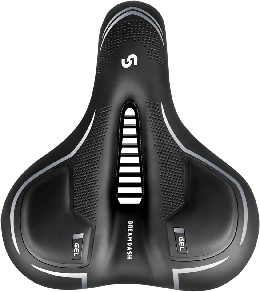 Skiennix Bicycle Saddle - Waterproof PU Trekking Seat with Shock-Absorbing Memory Foam | 25 x 21 cm