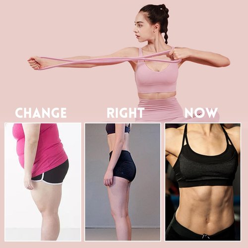 gymfrog Figure 8 Resistance Bands for Women,Exercise Bands with Non-Slip Handles for Shoulder,Back & Arm Workout - Home Gym,Yoga & Physical Therapy - Toning,Posture Correction (15lbs/25lbs/35lbs)