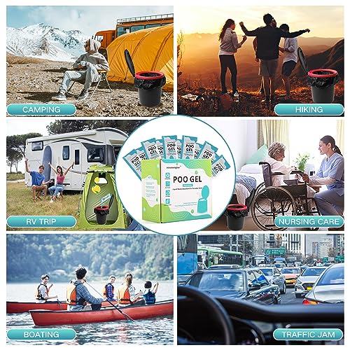 Portable Toilet Absorbent Gel - 25 Packets for Camping & Hiking
