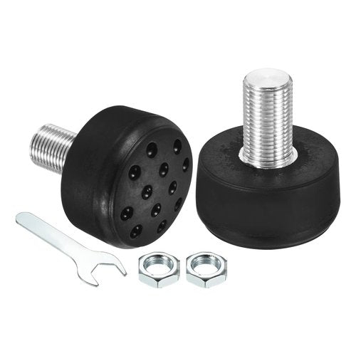 M METERXITY Roller Skate Stopper - Rubber Brake Block with Holes Toe Stops, Adjustable with Bolts, Apply to Roller Skate (0.6 Inch Dia Thread, Black)