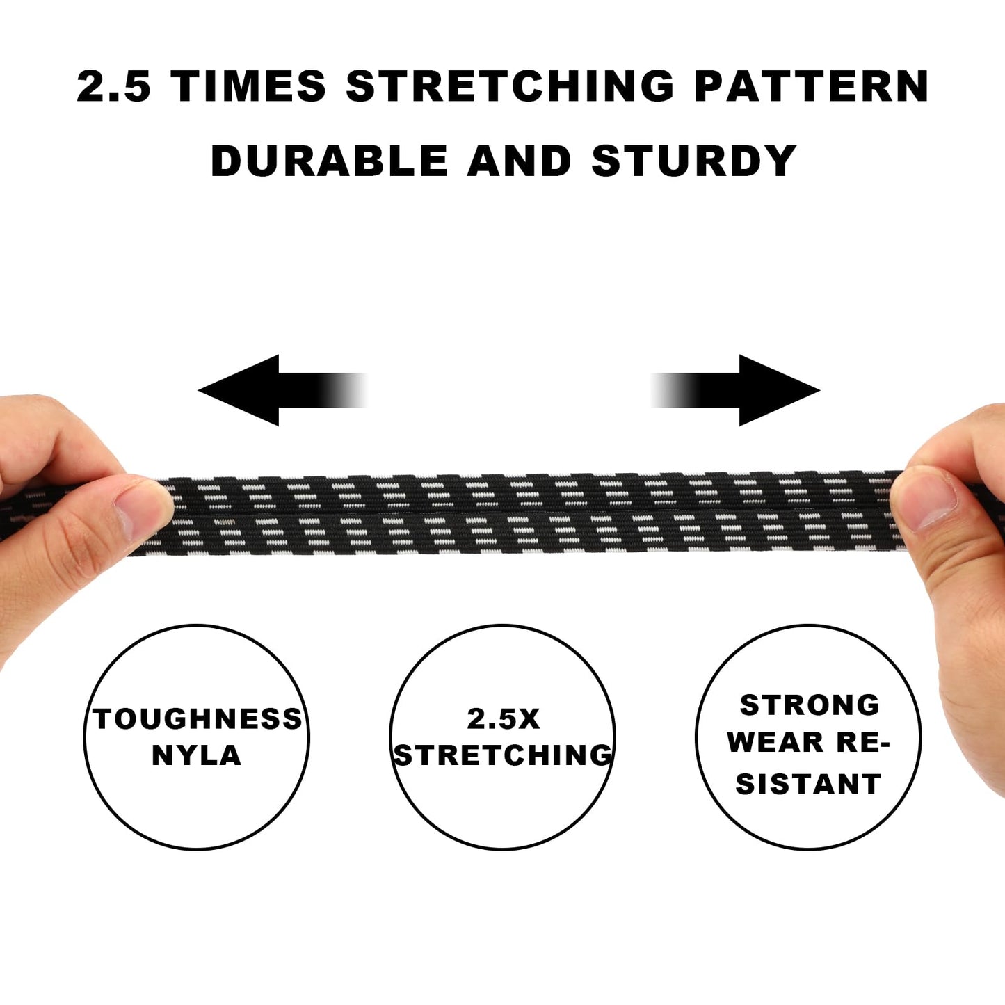 Oumers 3Pcs Elastic Bike Strap, Adjustable Bicycle Bungee Cords with Hooks Wear-Resistant and Tensile Resistant Bike Luggage Straps Strong and Sturdy Bicycle Luggage Rope