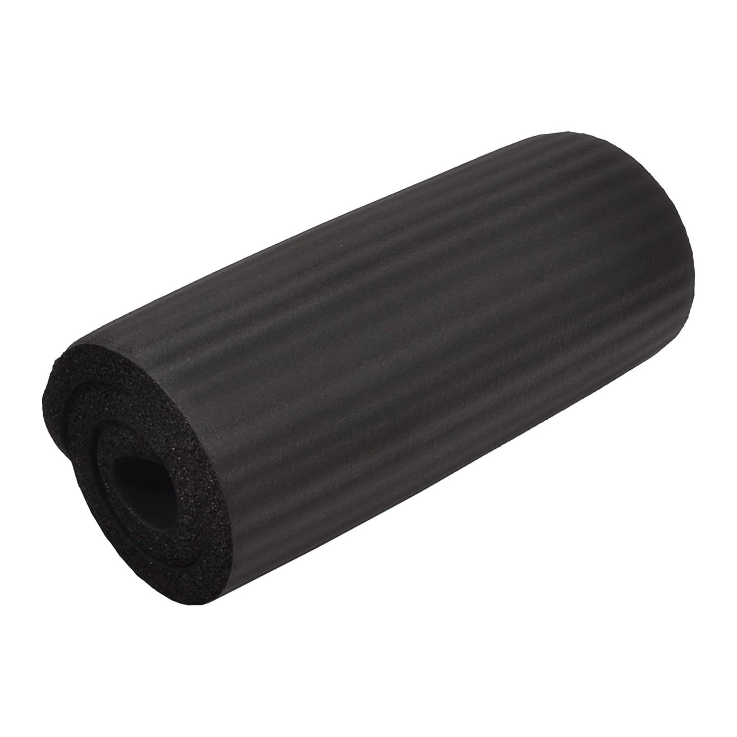 BalanceFrom Fitness GoYoga+ 71x24in Extra Thick High Density Exercise Yoga Mat w/24x10in Knee Pad & Carrying Strap, Black