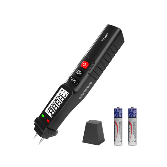 Mastfuyi Wood Moisture Meter, Portable Pen Firewood Moisture Tester, Pin-Type Water Leak Detector with 2 Modes & Ambient Temp Measurement for Restoration Contractors, Woodworkers, DIYers