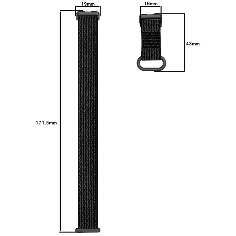 MOTONG Compatible with Huawei Band 10 Replacement Strap - Repalcement Nylon Wrist Strap Compatible with Huawei Band 10/9/8(Black + Grey)