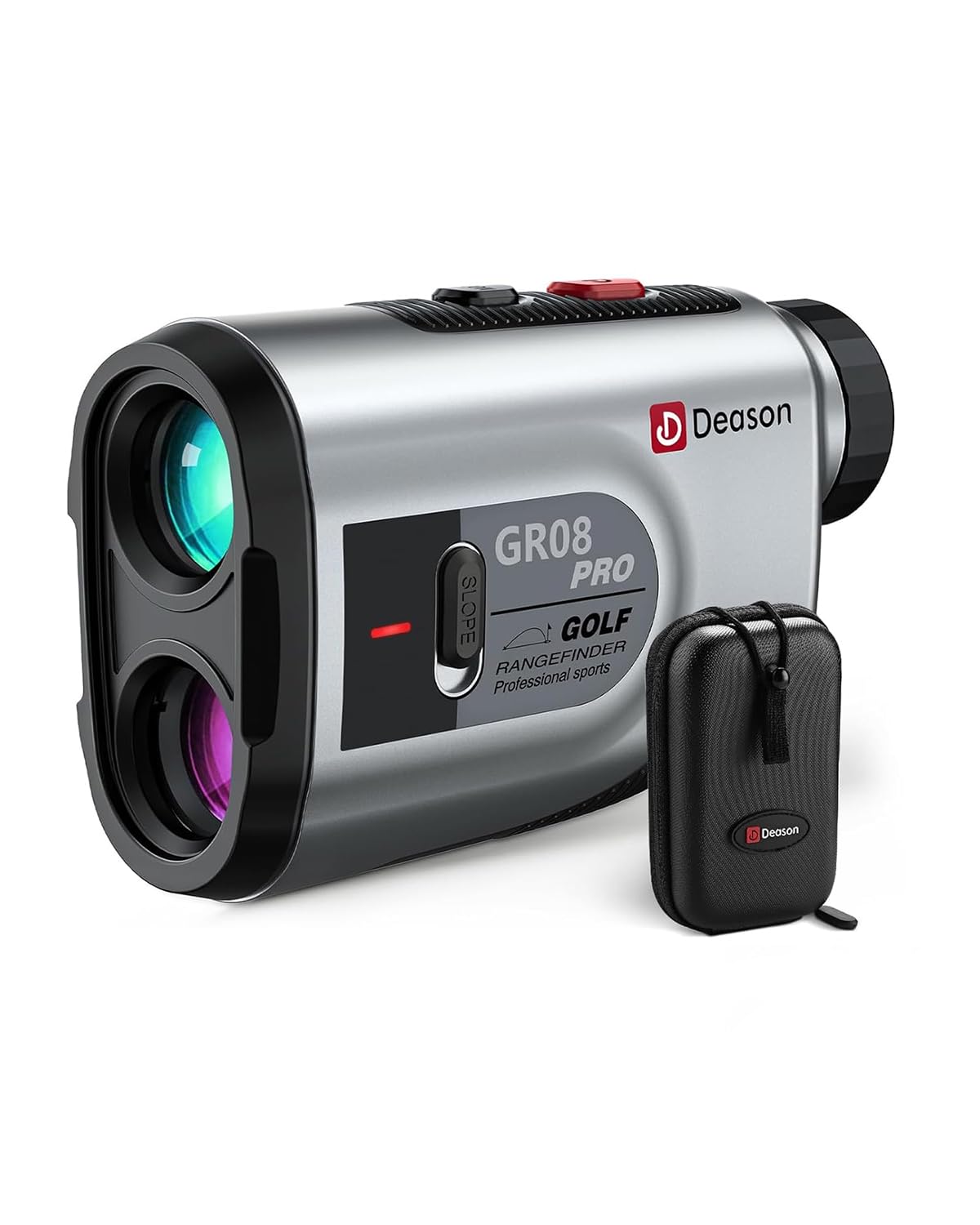 Golf Rangefinder with Slope, Golf Laser Rangefinder with Bag, 1300 Yards Rechargeable Range Finders Golfing with Flag Lock Vibration,LED Optical Lens7X Magnification,Speed Mode (Grey)
