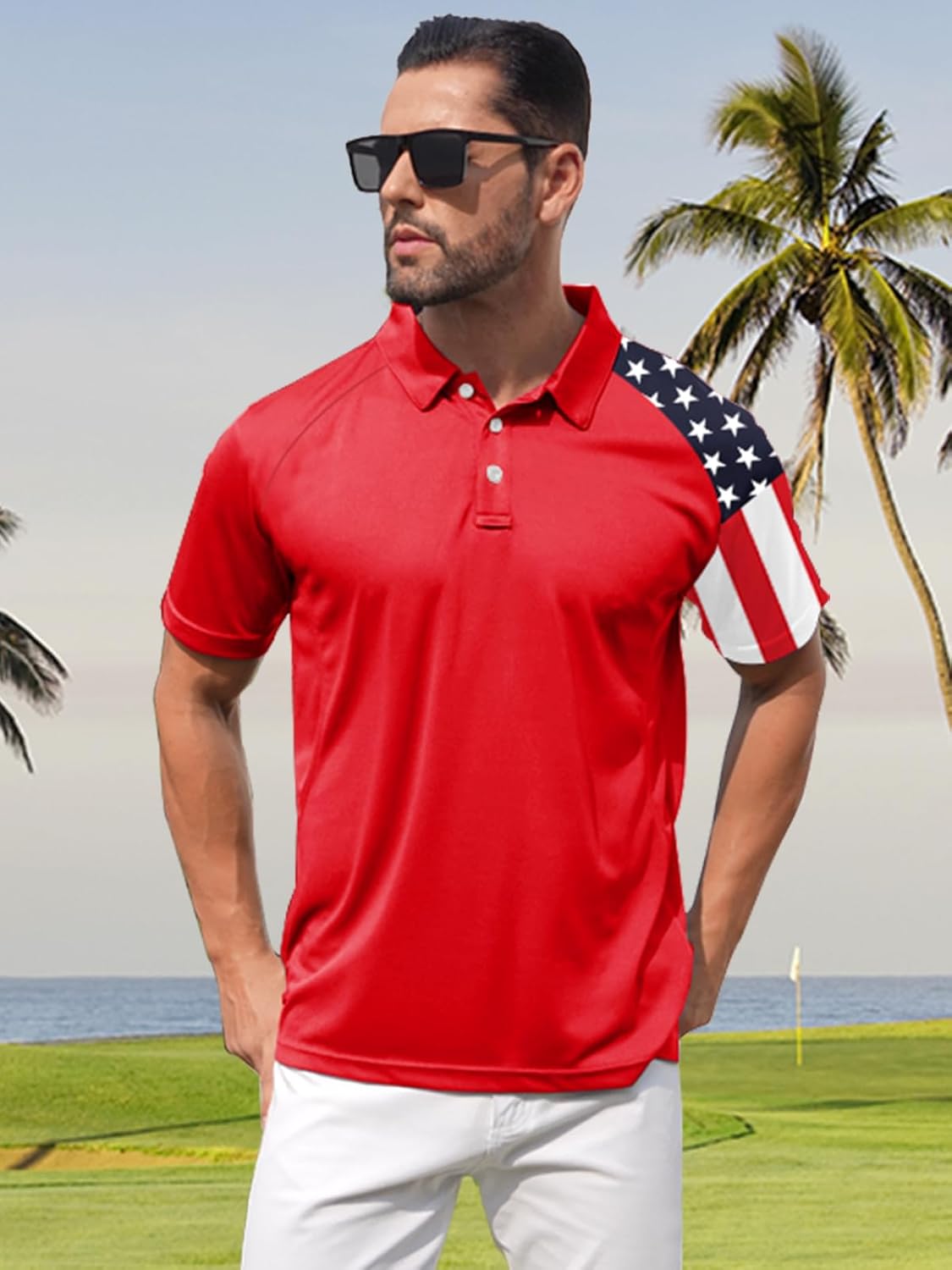 ZITY Men's Golf Polo Shirt - Moisture-Wicking Short Sleeve Tactical Collared Design