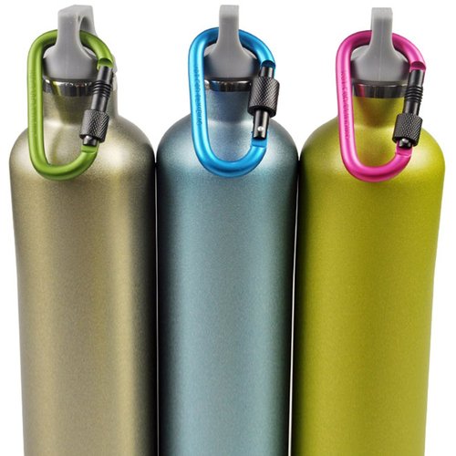 10 Pack Aluminum D-Ring Carabiners, YuCool D Shape Keychain Clips Hook Spring-Loaded for Camping Hiking Fishing, Locking Carabiner,Caribiniers 10 Key Rings - Multi-Color