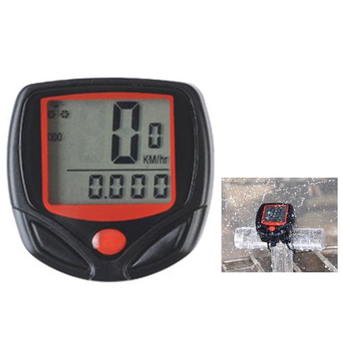 Bicycle Speedometer Wired Bike Computer with Clear LCD Screen Cycling Odometer for Mountain Road Bikes