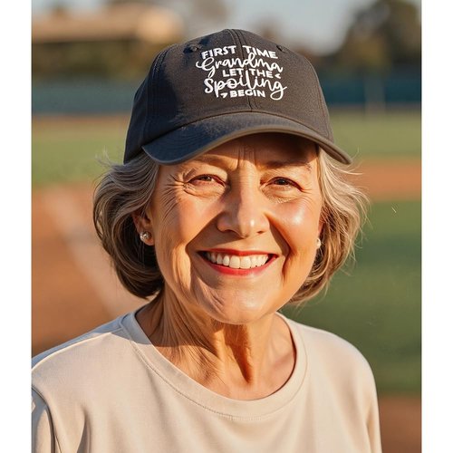 First Time Grandma Gifts, New Grandma Gifts First Time 2026 Promoted to Grandmas Gift Ideas, Funny Pregnancy Announcement Birthday Grandmas to be, Adjustable Embroidered Baseball Cap Dark Grey