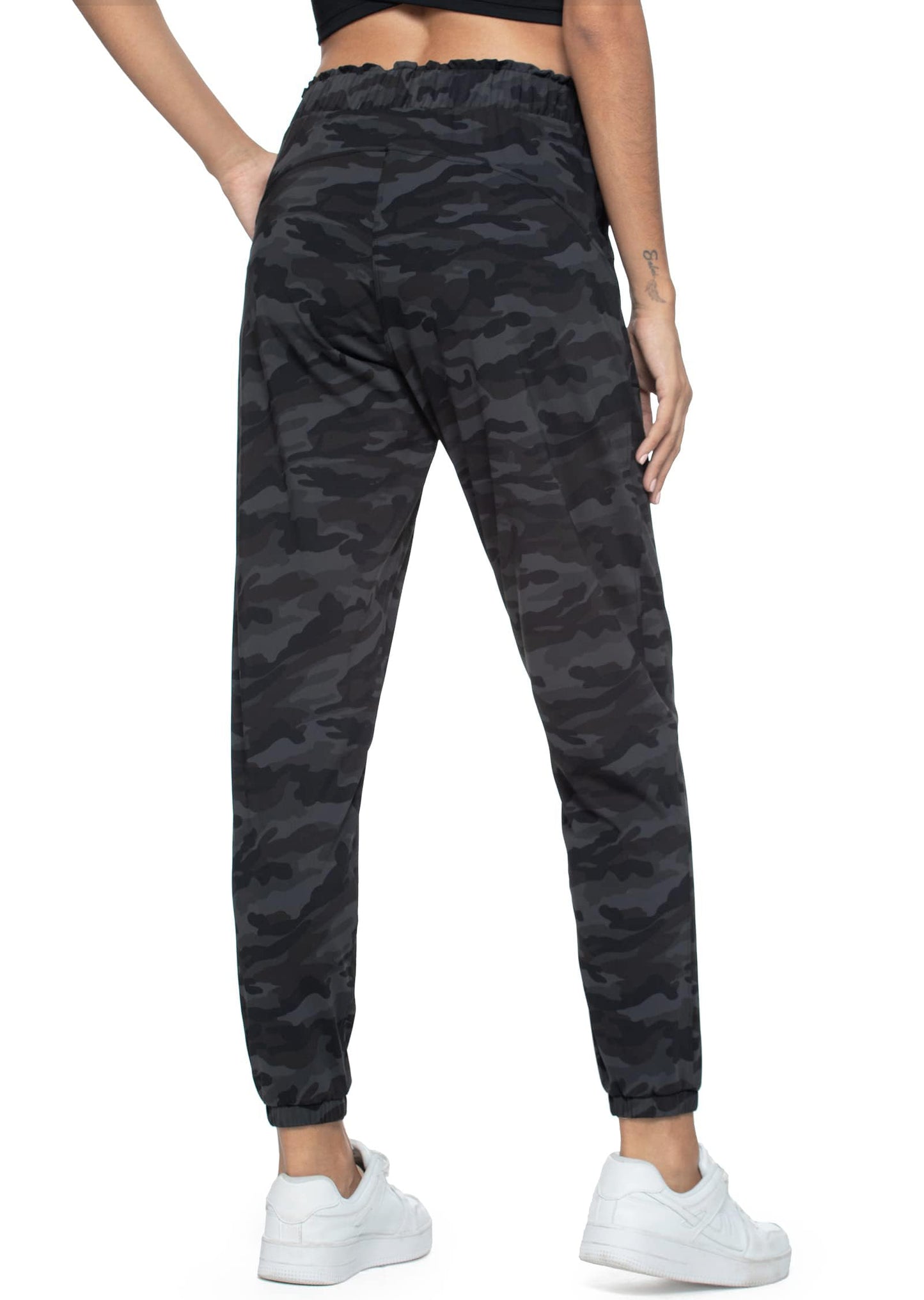 Haowind Joggers for Women with Pockets Elastic Waist Workout Sport Gym Pants Comfy Lounge Yoga Running Pants
