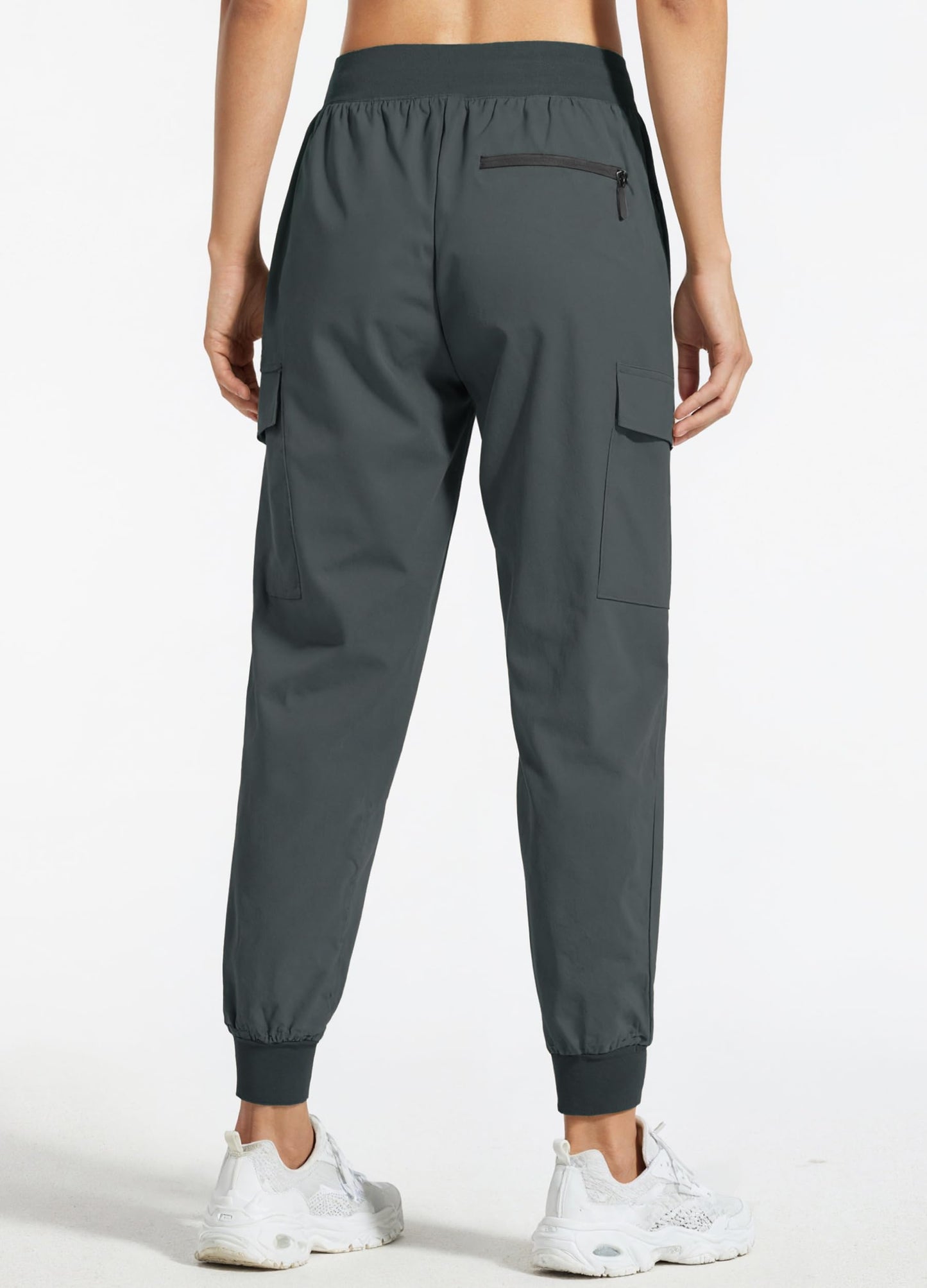 Libin Women's Cargo Joggers Lightweight Quick Dry Hiking Pants Athletic Lounge Casual Travel, Steel Gray XXXL