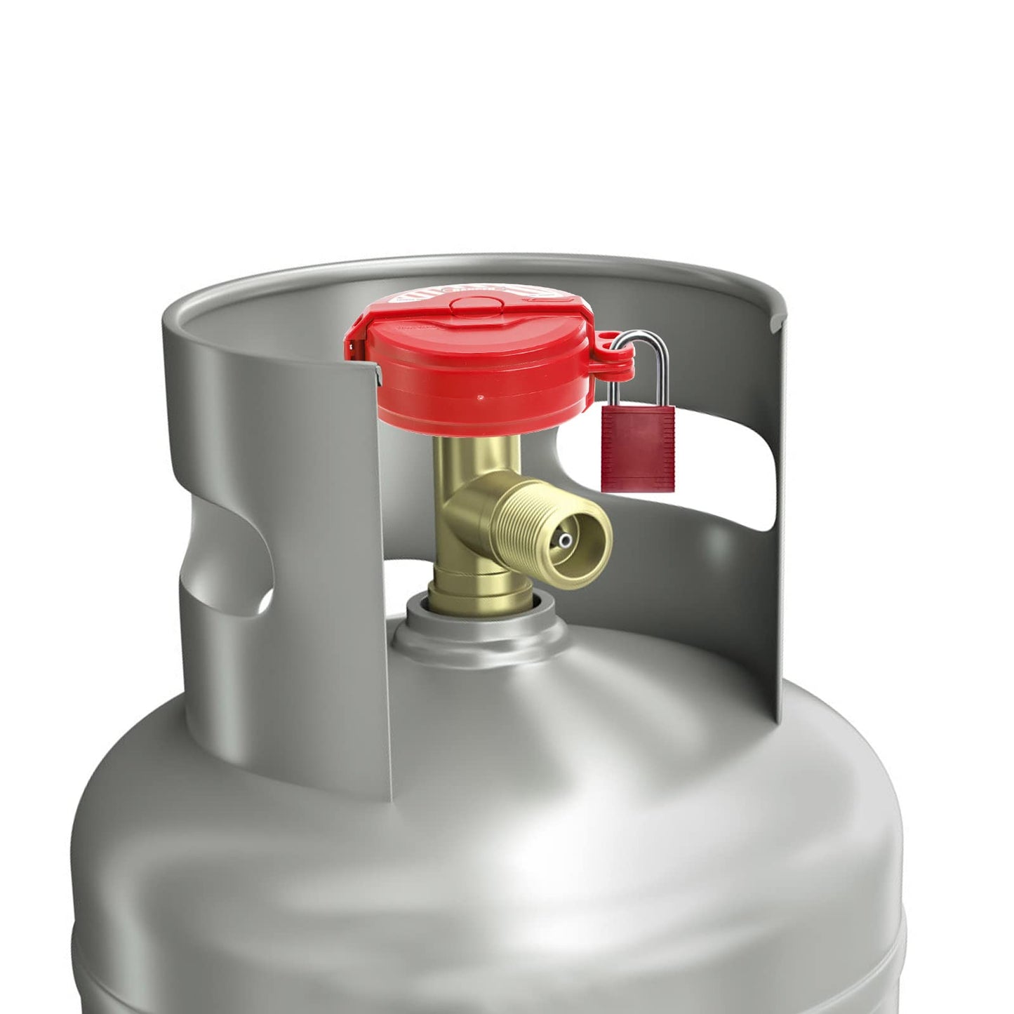 Foraineam 4 Pack Gate Valve Lockout Device, 2 Sizes Assorted for 1-2.5 Inch and 2.5-5 Inch Diameter Valve Handles, Outdoor Water Faucet Knob Lock, Propane Tank Lock, Gas Valve Lock