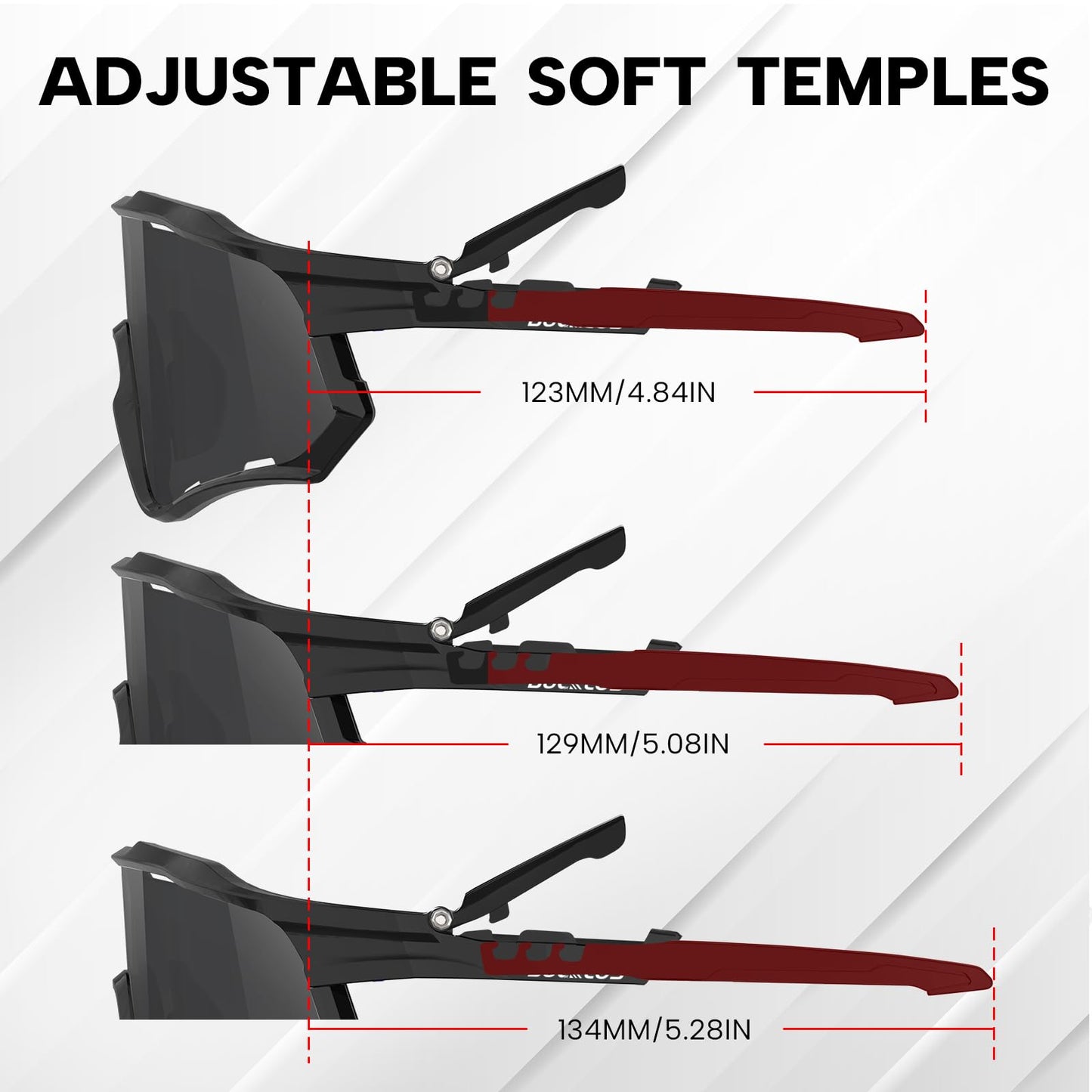 BUCKLOS Polarized Cycling Running Sunglasses for Men Women UV400 Protection,TR90 Sun Glasses for Bike Baseball Sports Safety