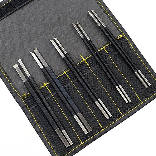 10-Piece High Carbon Steel Stone Carving Chisel Set with Alloy Handle