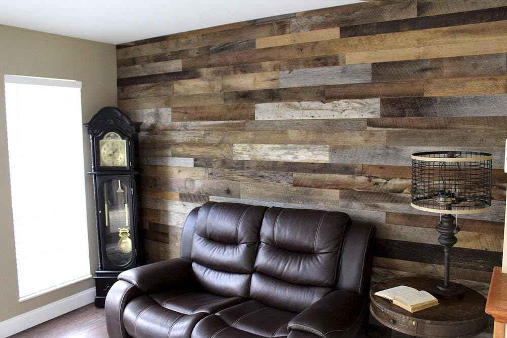 Authentic American Barnwood - 100% Reclaimed Barn Wood Wall Planks, 36 inch Length, Multi-Width, DIY Accent Wall for Home, Office or Business, 10 Square Ft.