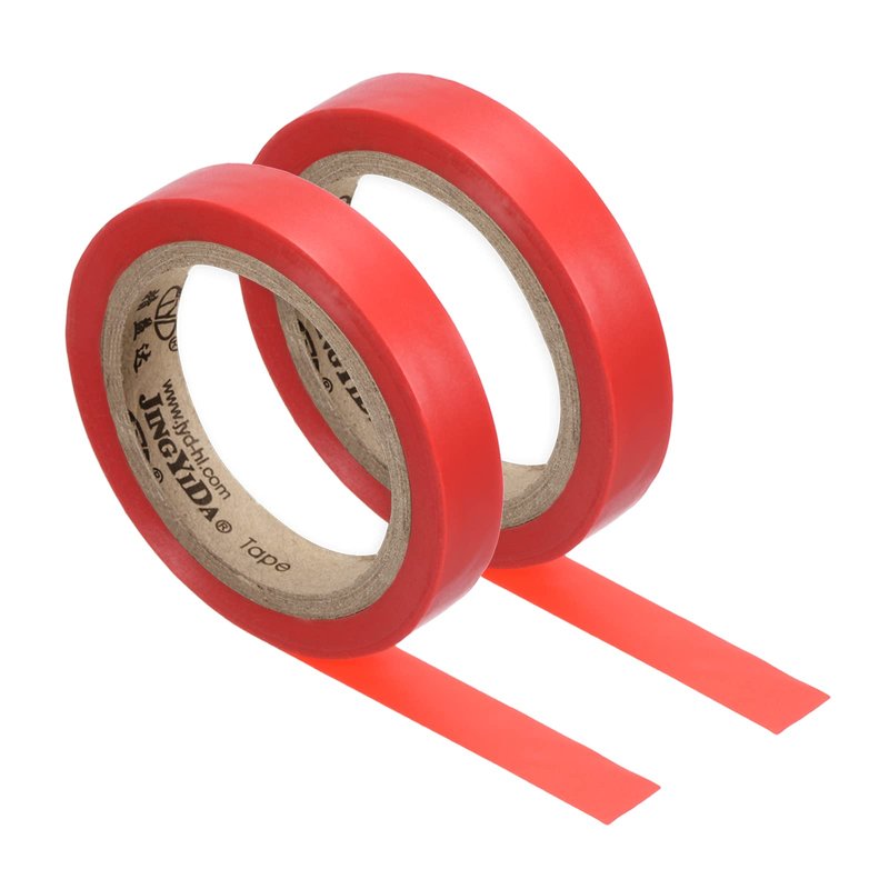 PATIKIL 26Ft Grip Finishing Tape, 2 Pack PVC Racquet Finishing Tapes Racket Accessories Sticky Seal for Tennis Badminton, Red