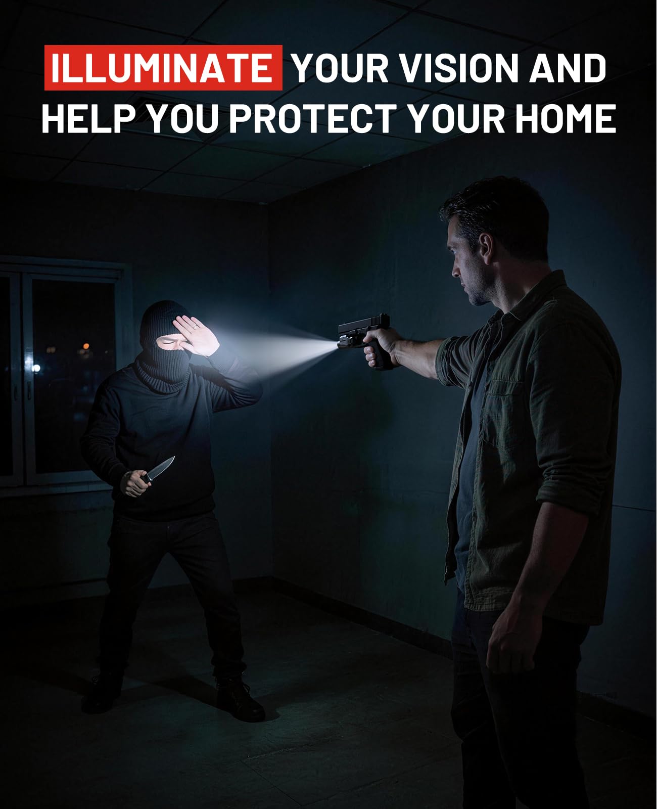 EZshoot 500 Lumens Pistol Light Compatible with GL and Picatinny Rail